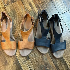 (Lot of 2) Kim Rogers Finley Sandals Women’s size 8M EUC Tan and‎ Black